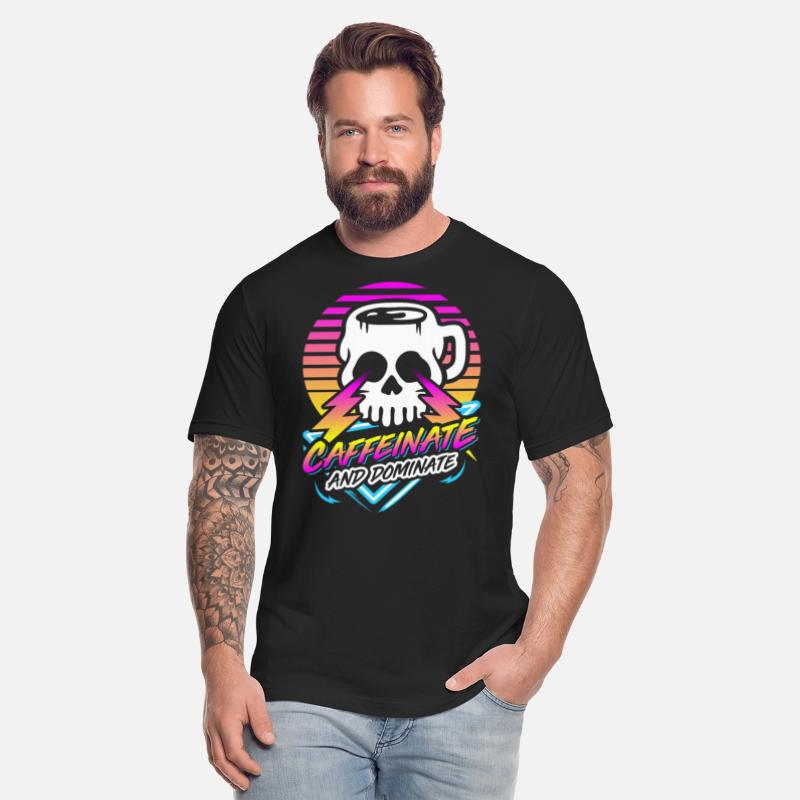 Caffeinate And Dominate (Skull Mug) Retro Neon