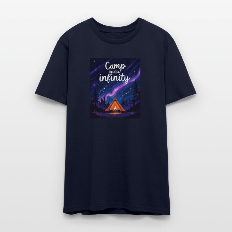 Camp Under Infinity T-Shirt – Cosmic Camping Scene