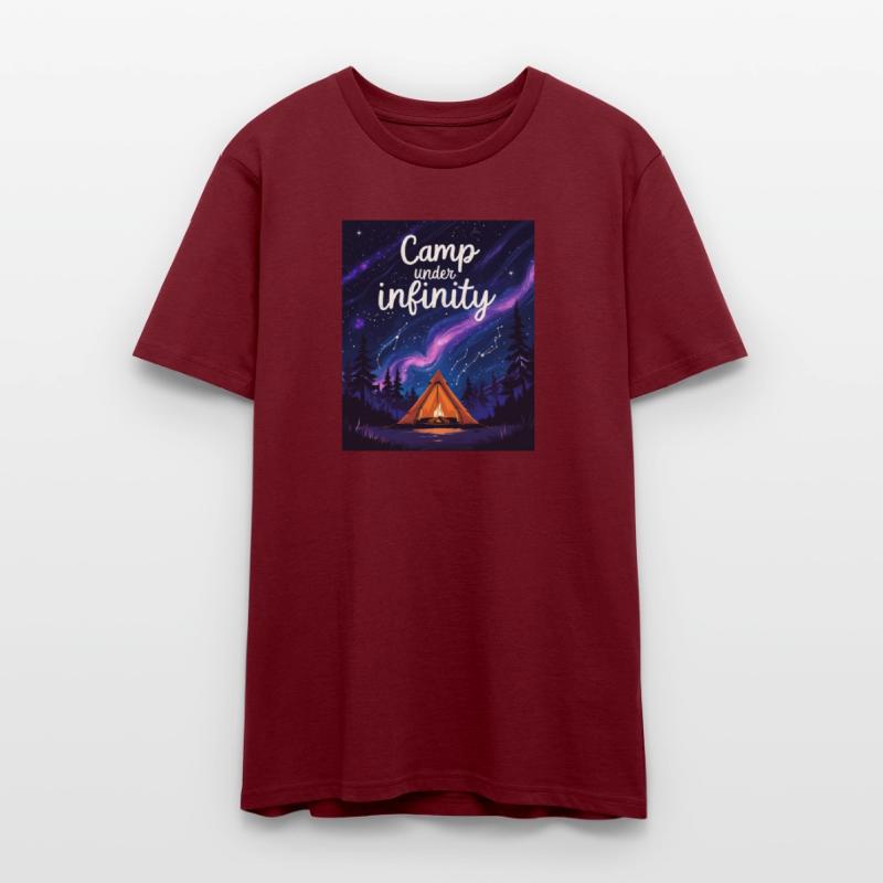 Camp Under Infinity T-Shirt – Cosmic Camping Scene