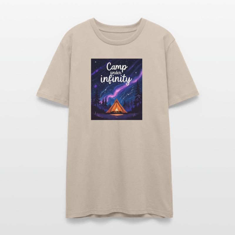 Camp Under Infinity T-Shirt – Cosmic Camping Scene
