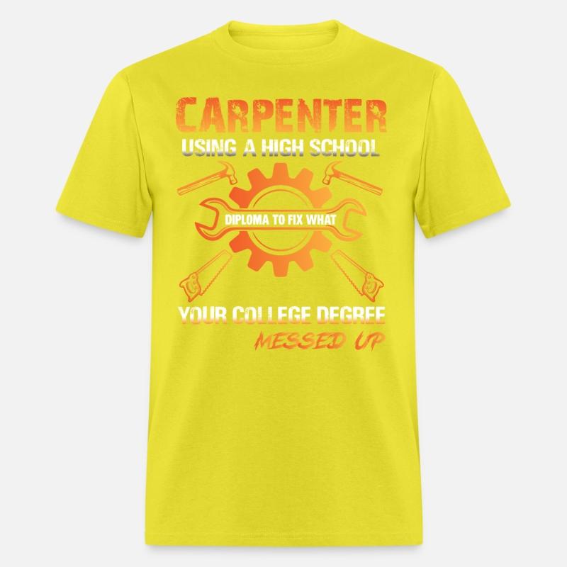 Carpenter Using A High School Diploma To Fix What