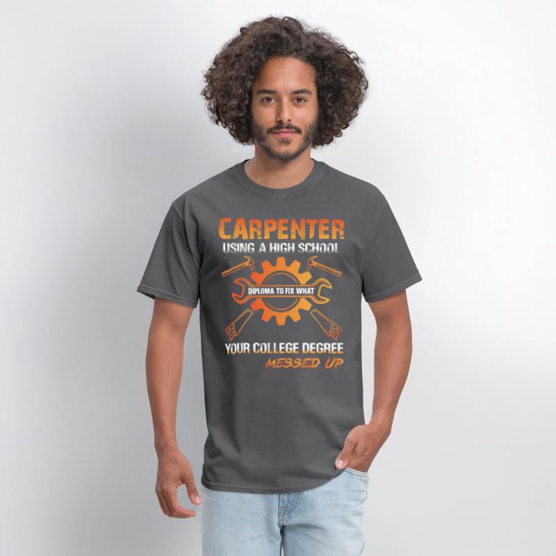 Carpenter Using A High School Diploma To Fix What