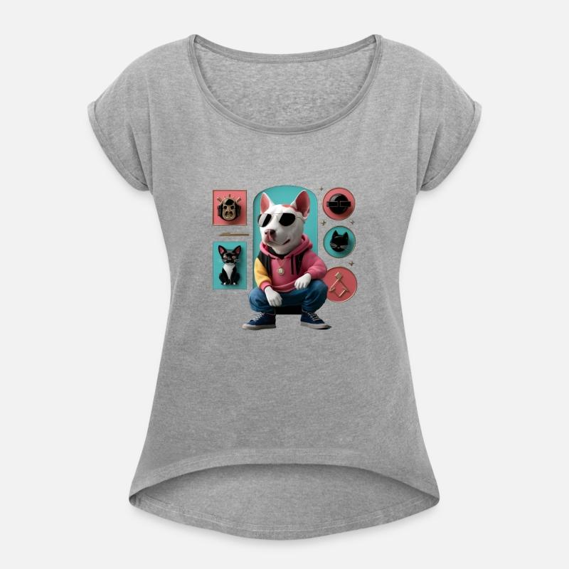 Cartoon Character in 3d. Cute Bull Terrier