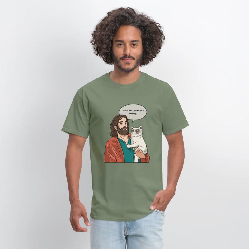 Cat as Jesus Humour for a Christian Cat Pet Lover