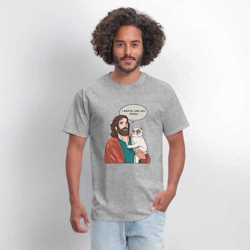 Cat as Jesus Humour for a Christian Cat Pet Lover