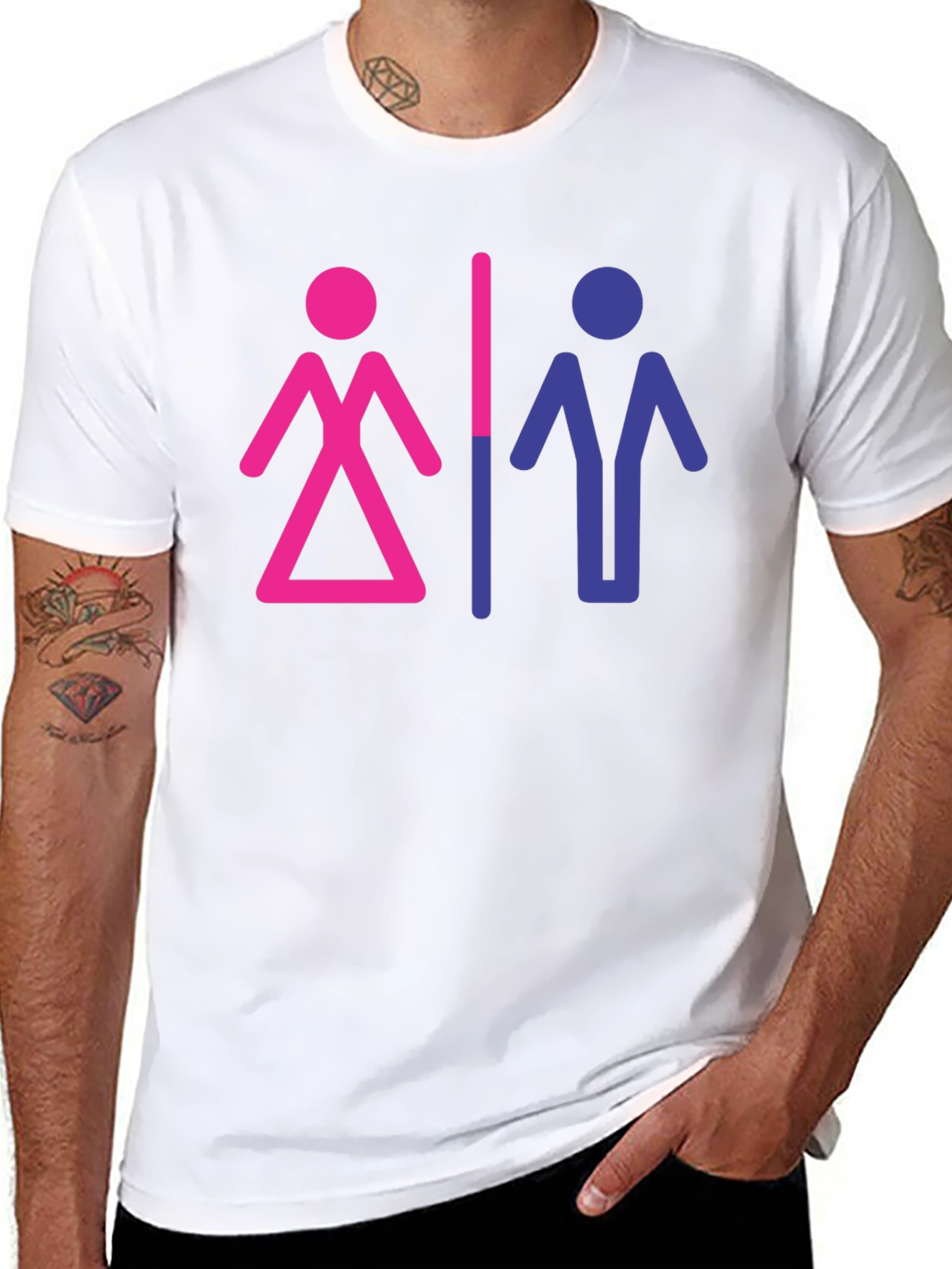 Bisexual Pride Symbol Graphic Tee - Unisex T-Shirt