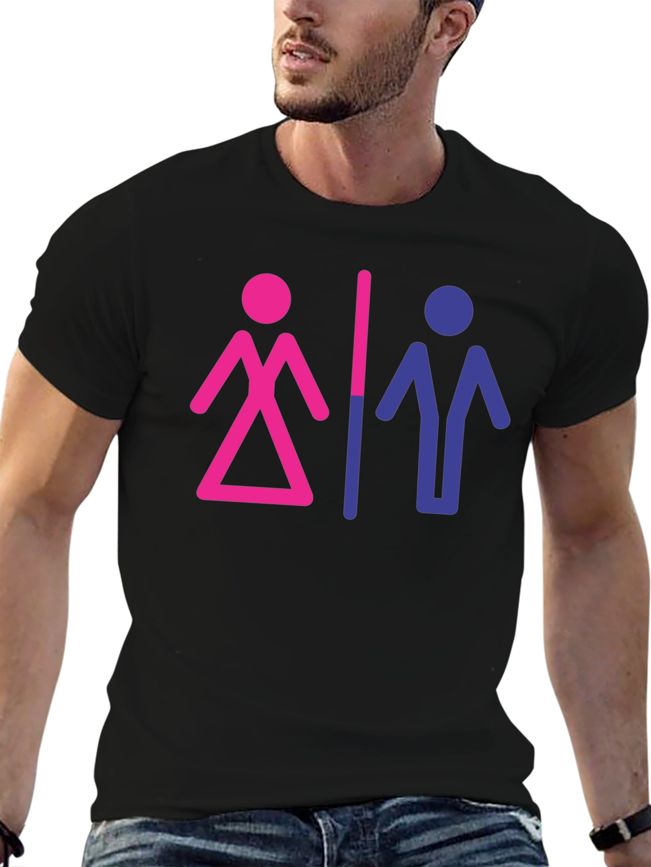 Bisexual Pride Symbol Graphic Tee - Unisex T-Shirt