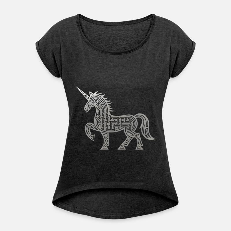 Celtic Unicorn Line Art Tattoo