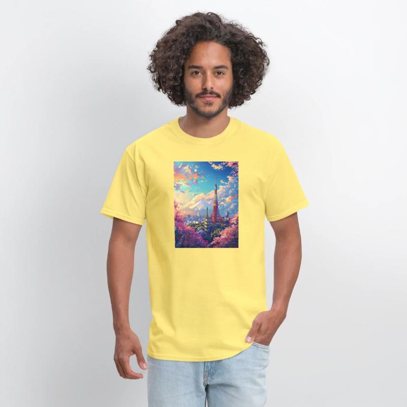 Cherry blossoms around the Tokyo Tower