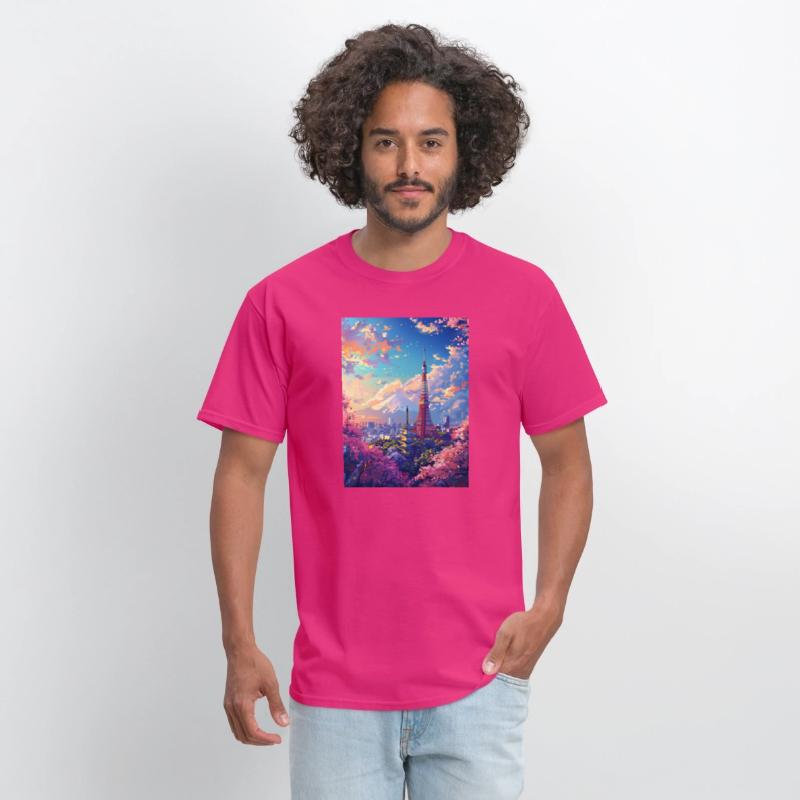 Cherry blossoms around the Tokyo Tower