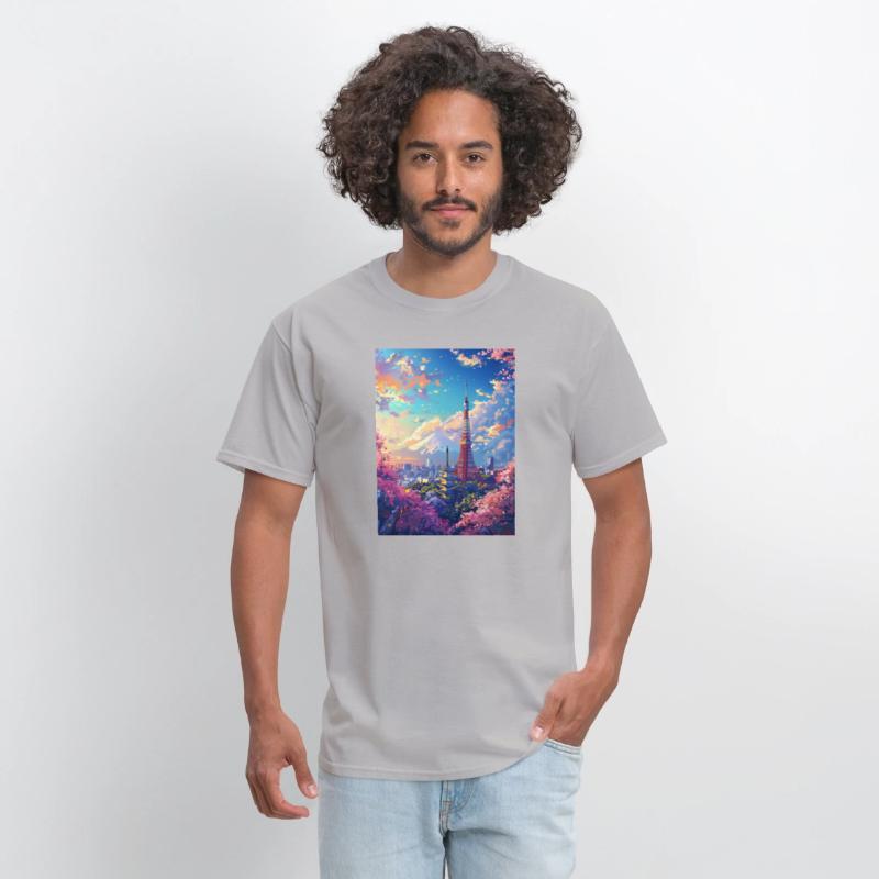 Cherry blossoms around the Tokyo Tower