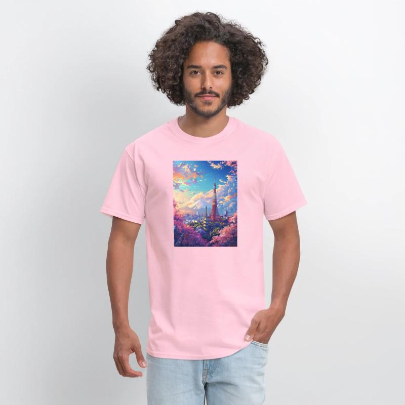 Cherry blossoms around the Tokyo Tower