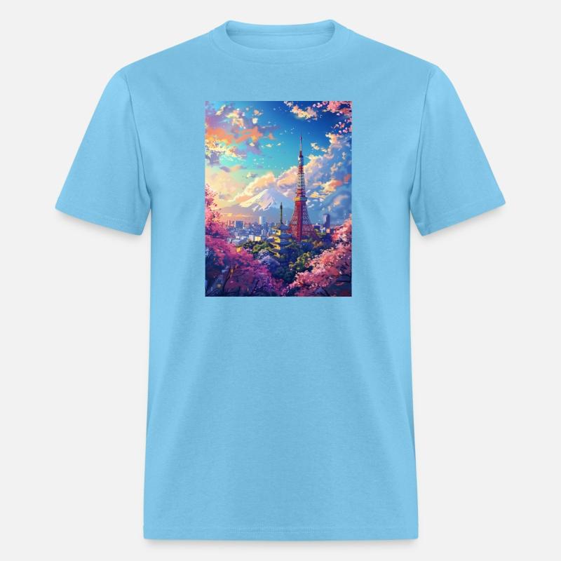 Cherry blossoms around the Tokyo Tower