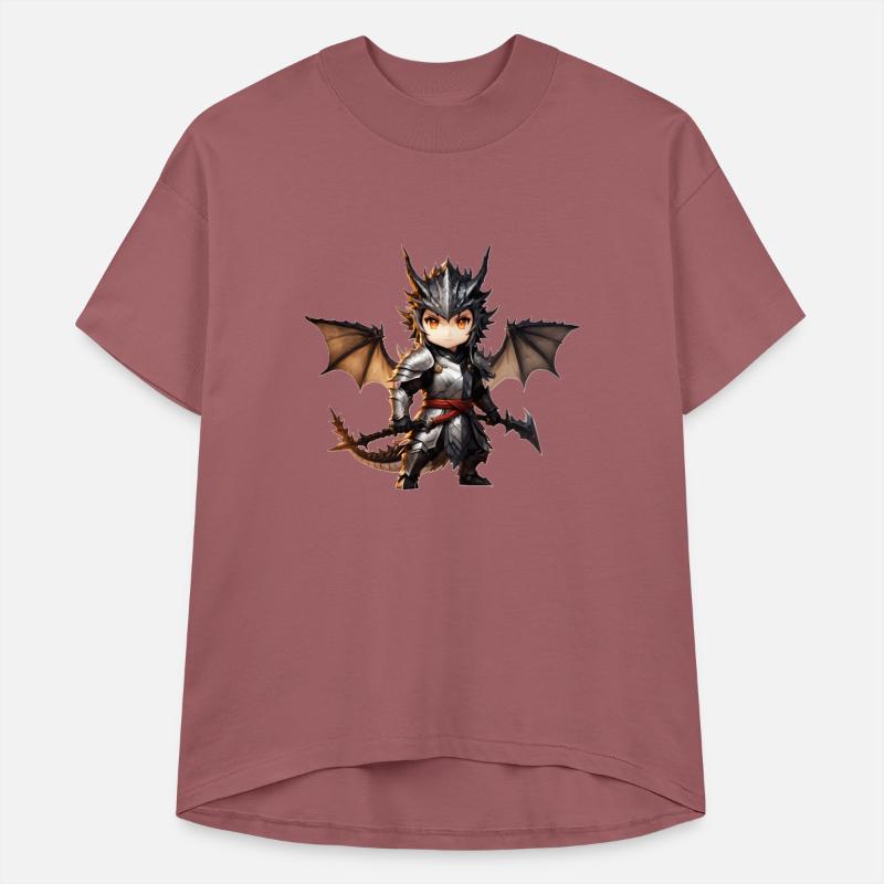 Chibi dragonwarrior Front Pose in Full armor