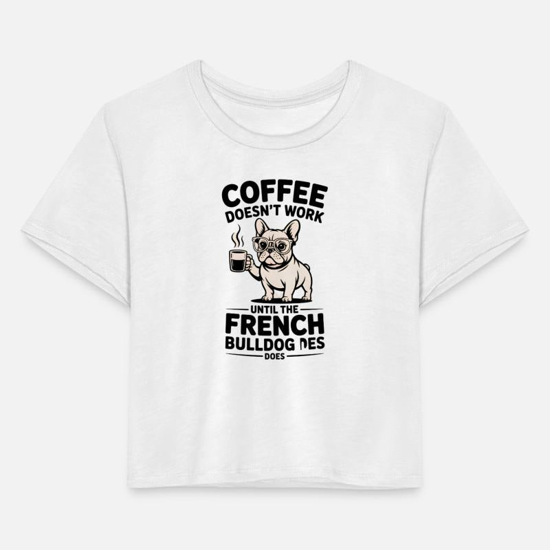 Chic French Bulldog with Coffee Mug