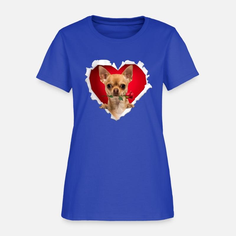 Chihuahua Dog Rose Heart Day