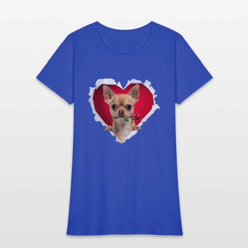 Chihuahua Dog Rose Heart Day