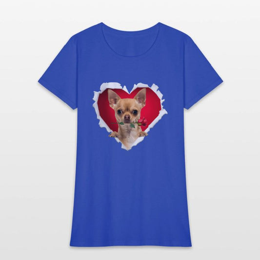 Chihuahua Dog Rose Heart Day
