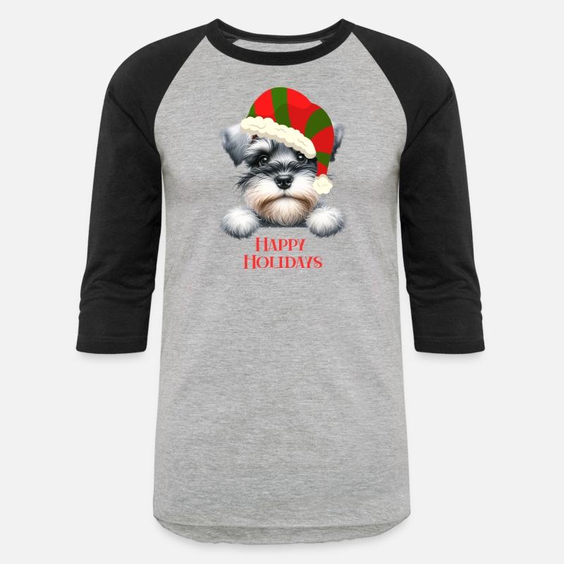 Christmas Peeking Dogs Happy Holidays