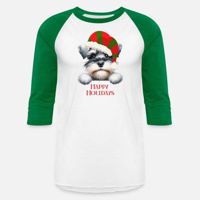 Christmas Peeking Dogs Happy Holidays