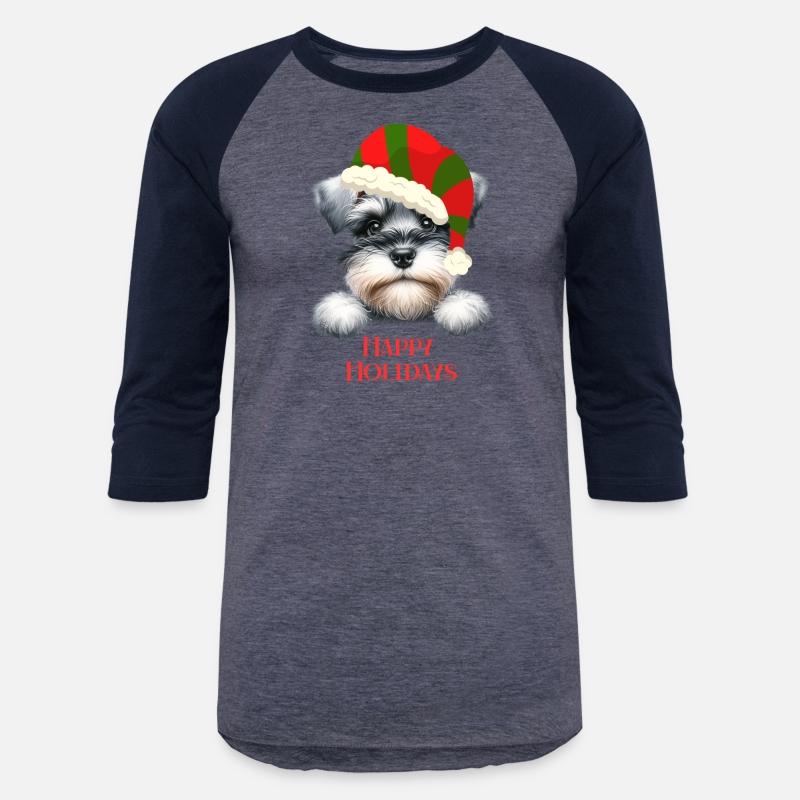 Christmas Peeking Dogs Happy Holidays