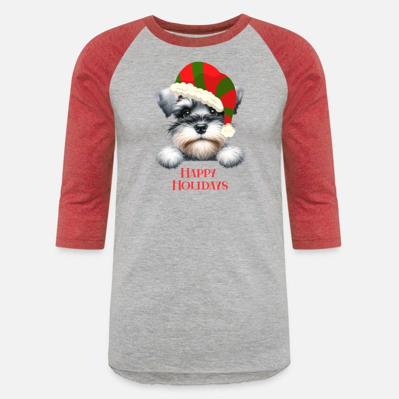 Christmas Peeking Dogs Happy Holidays