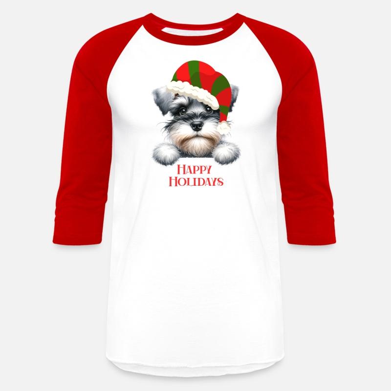 Christmas Peeking Dogs Happy Holidays