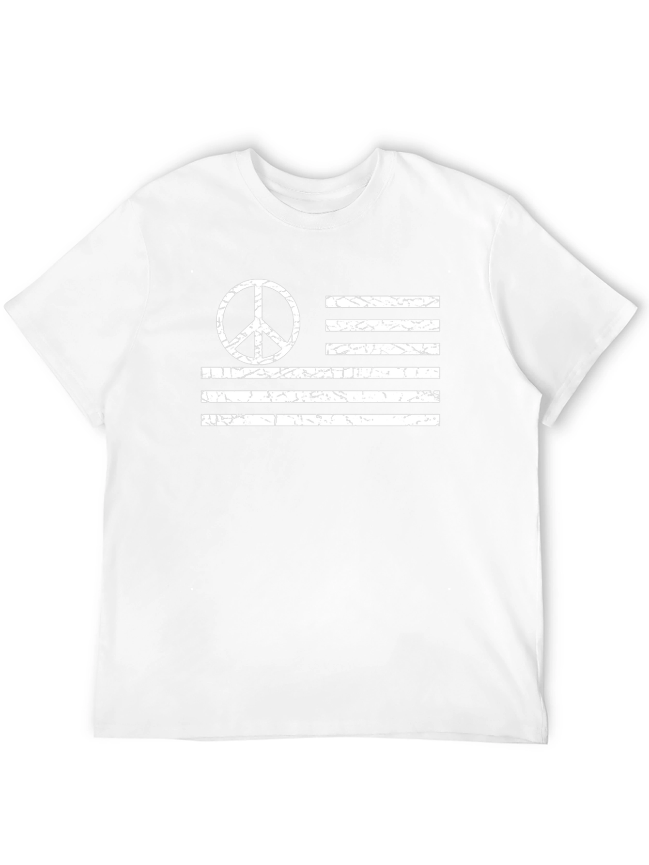 Peace Flag Graphic Tee - Black Cotton