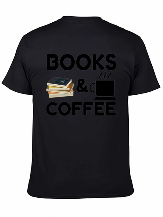 Books & Coffee Graphic T-Shirt
