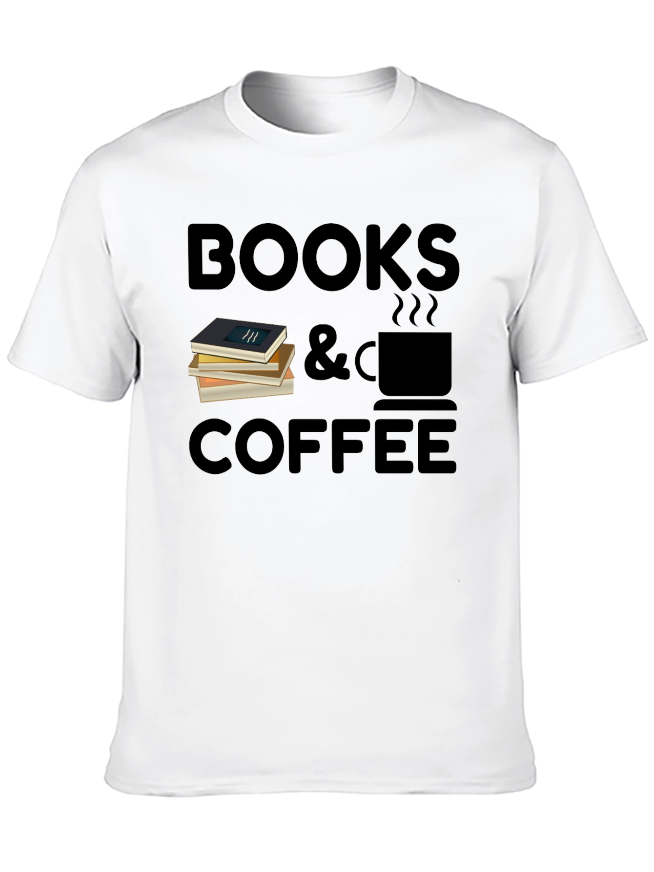 Books & Coffee Graphic T-Shirt