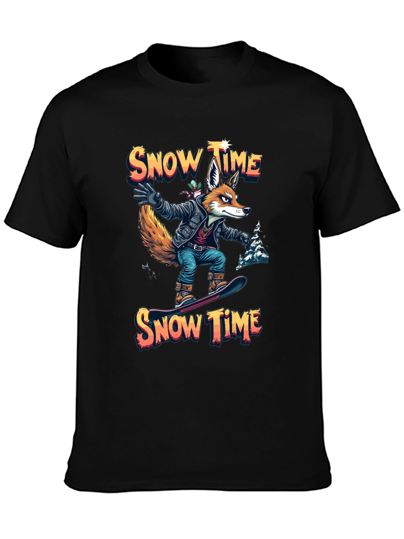 Snow Time Fox Snowboarding T-Shirt