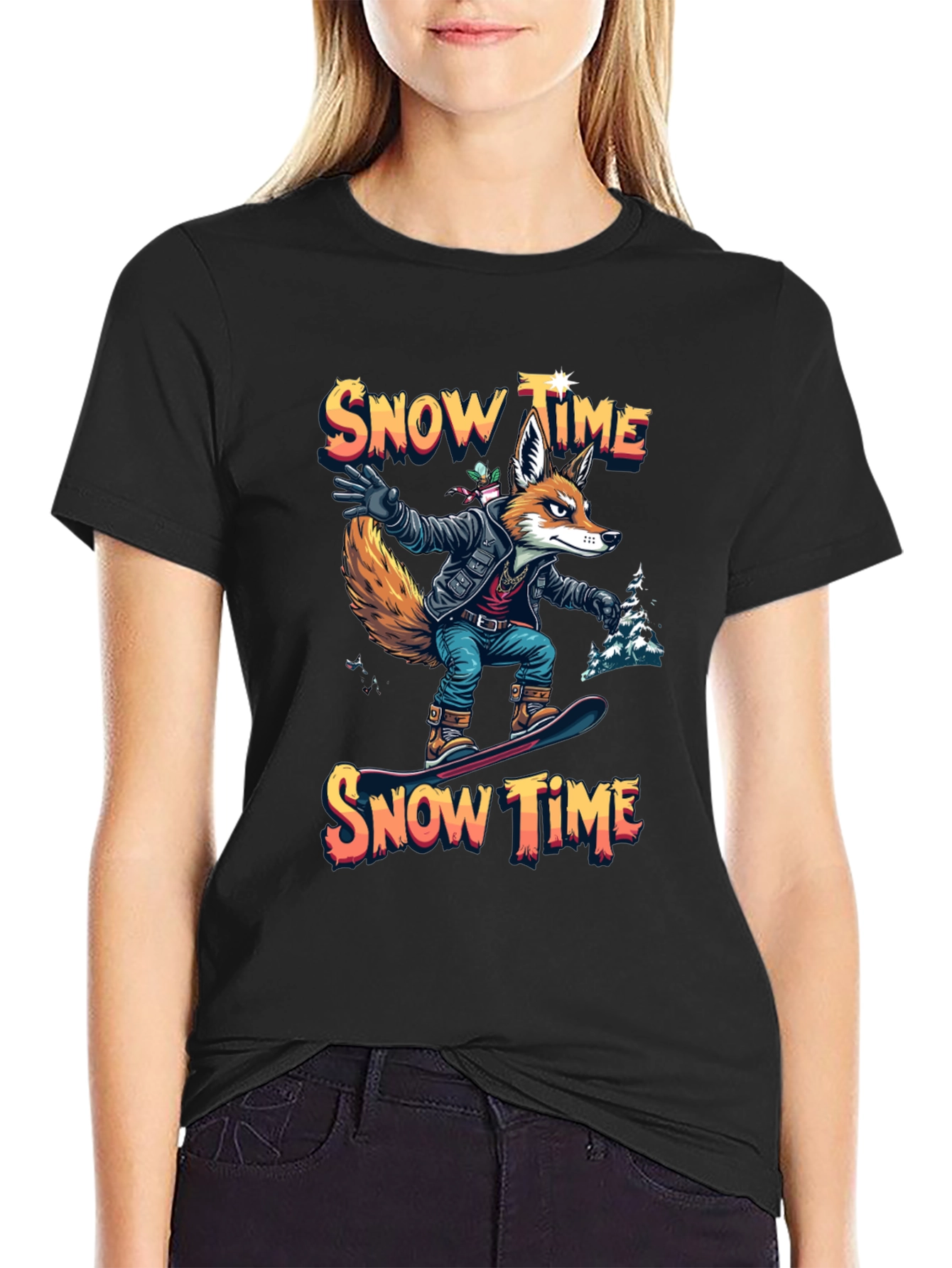 Snow Time Fox Snowboarding T-Shirt