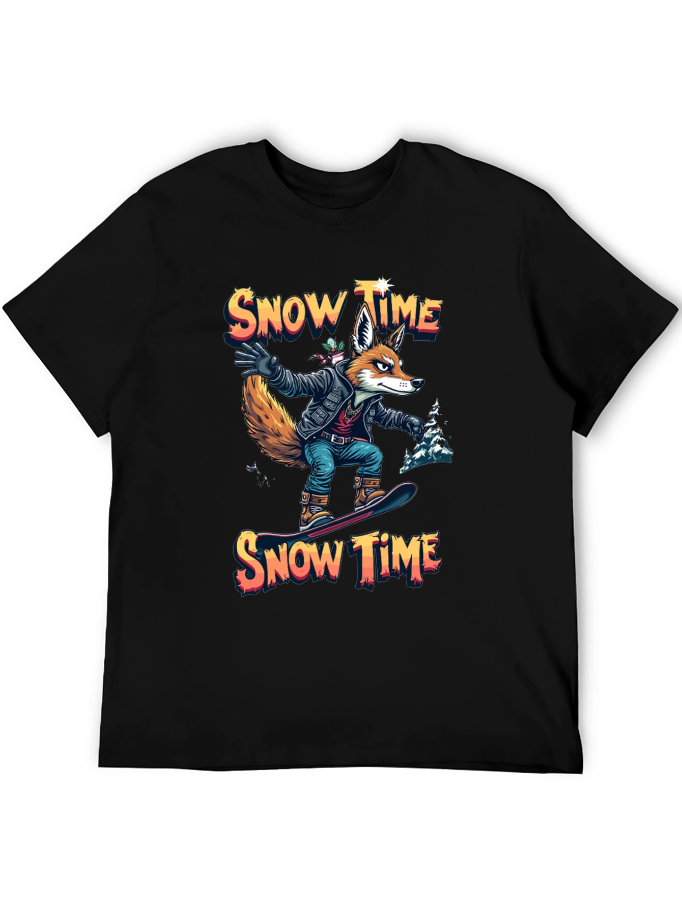 Snow Time Fox Snowboarding T-Shirt