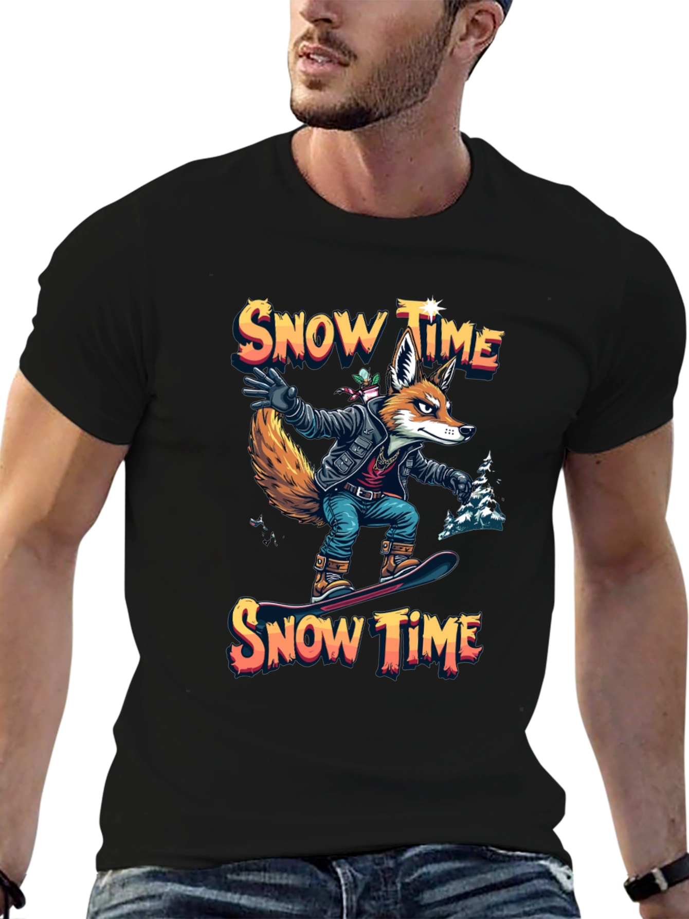 Snow Time Fox Snowboarding T-Shirt