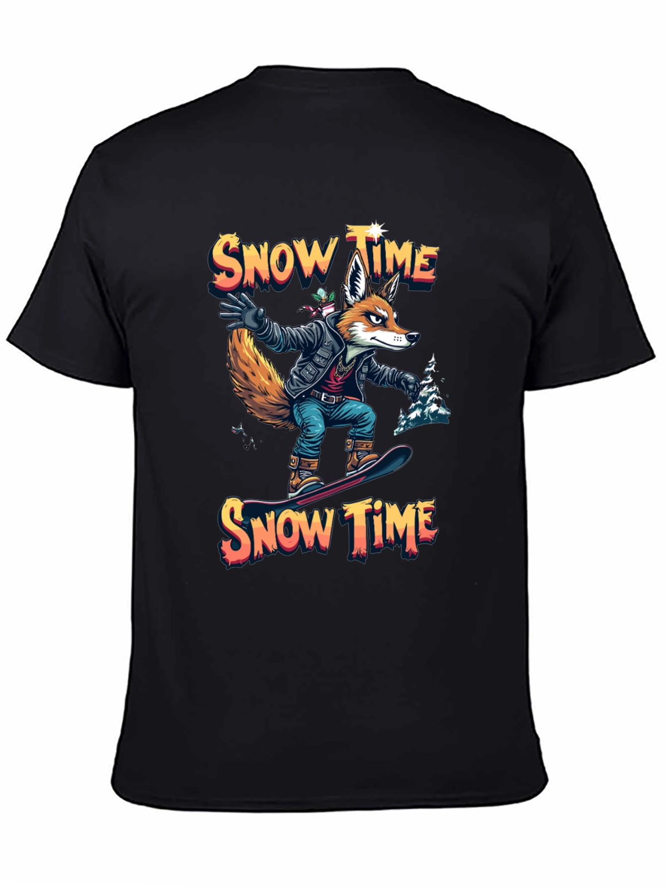 Snow Time Fox Snowboarding T-Shirt