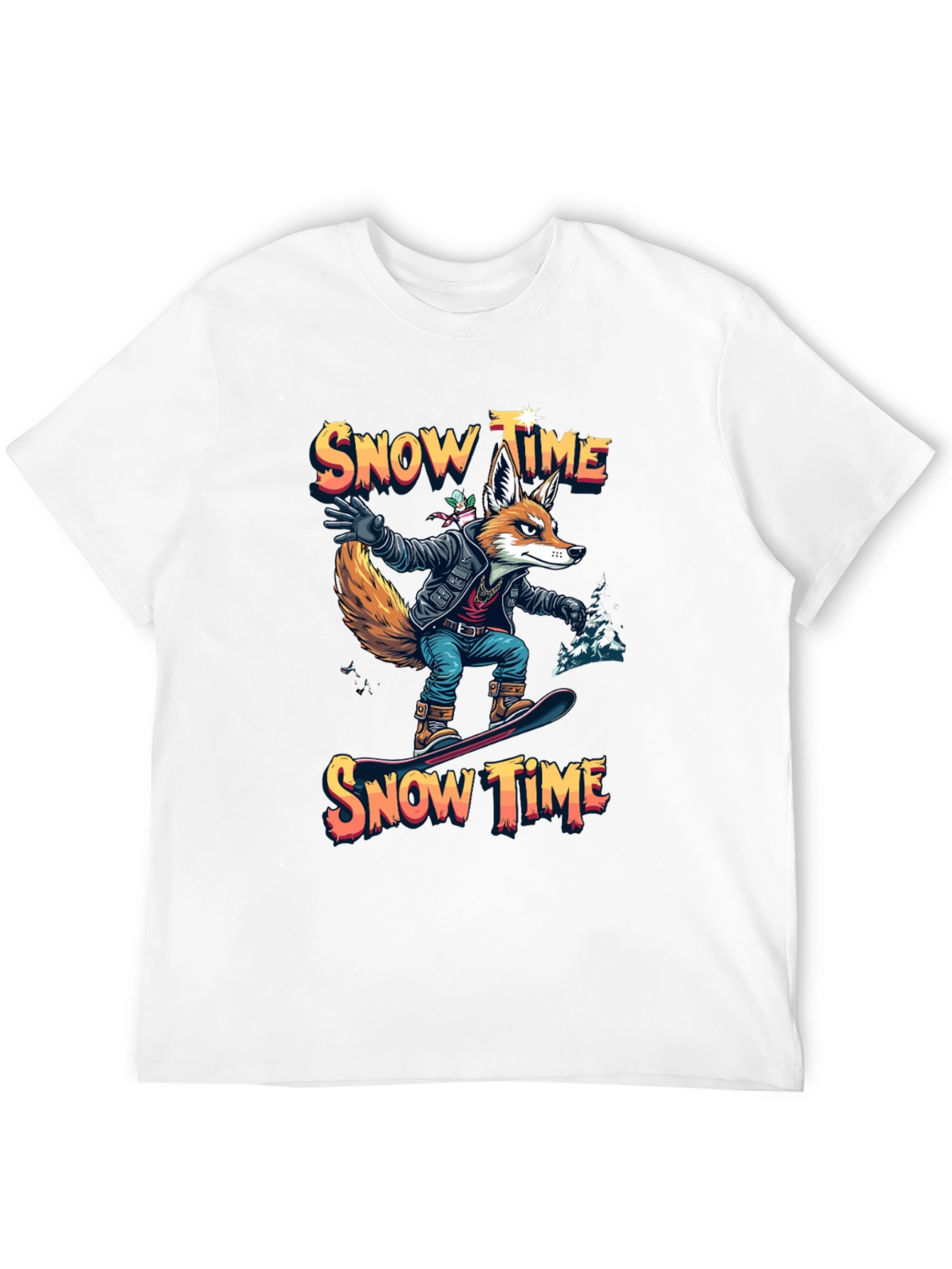 Snow Time Fox Snowboarding T-Shirt