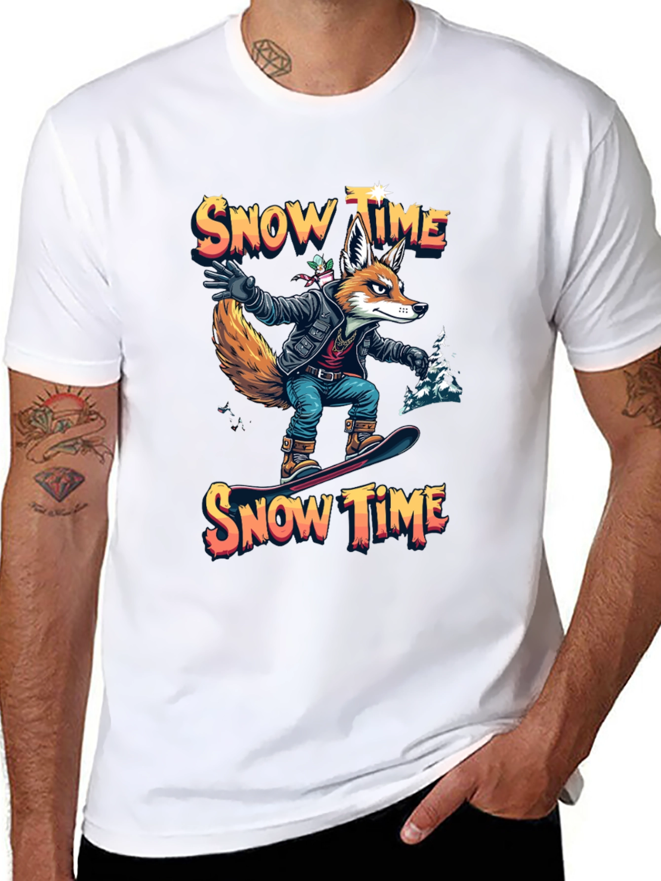 Snow Time Fox Snowboarding T-Shirt