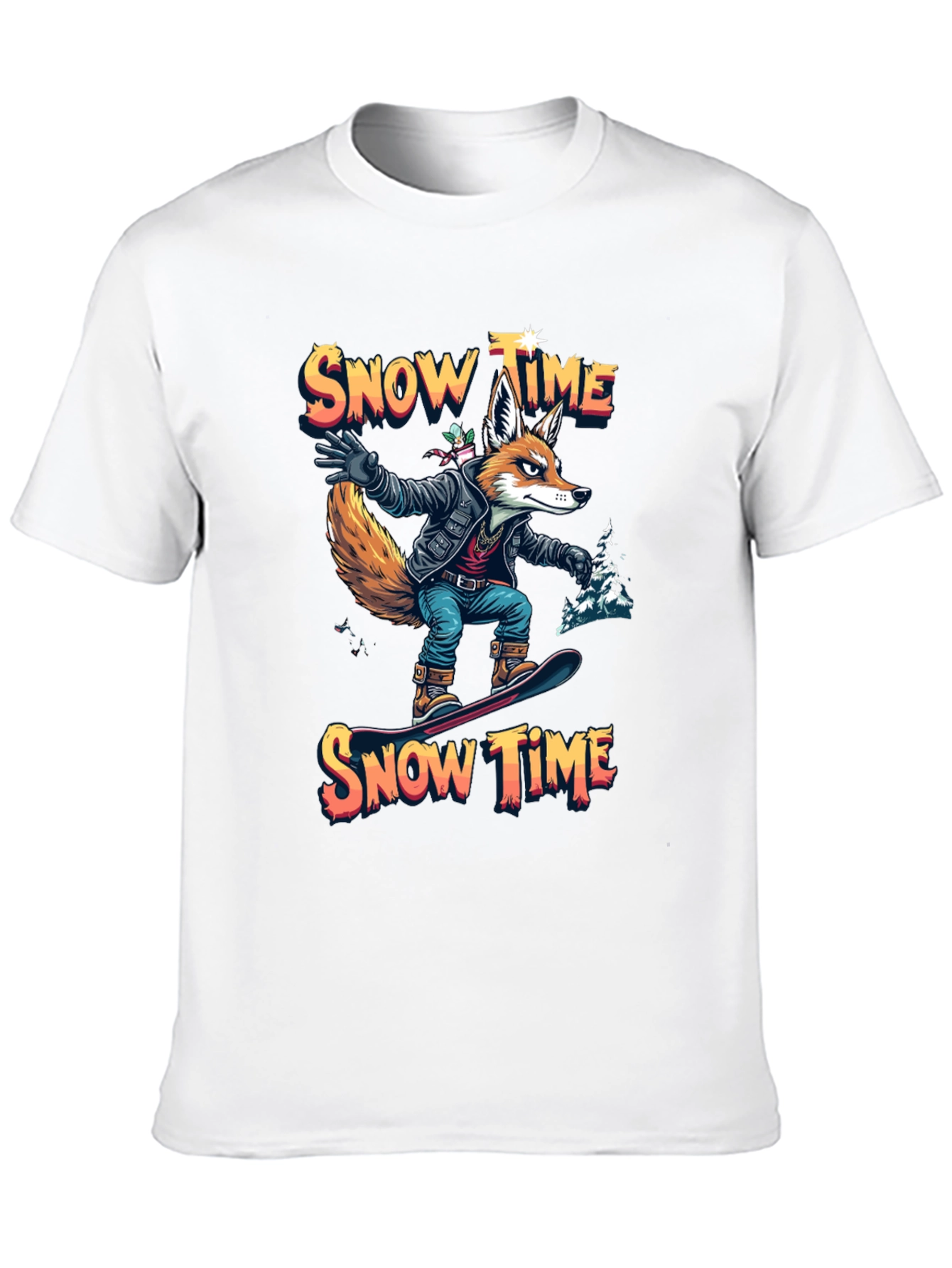 Snow Time Fox Snowboarding T-Shirt