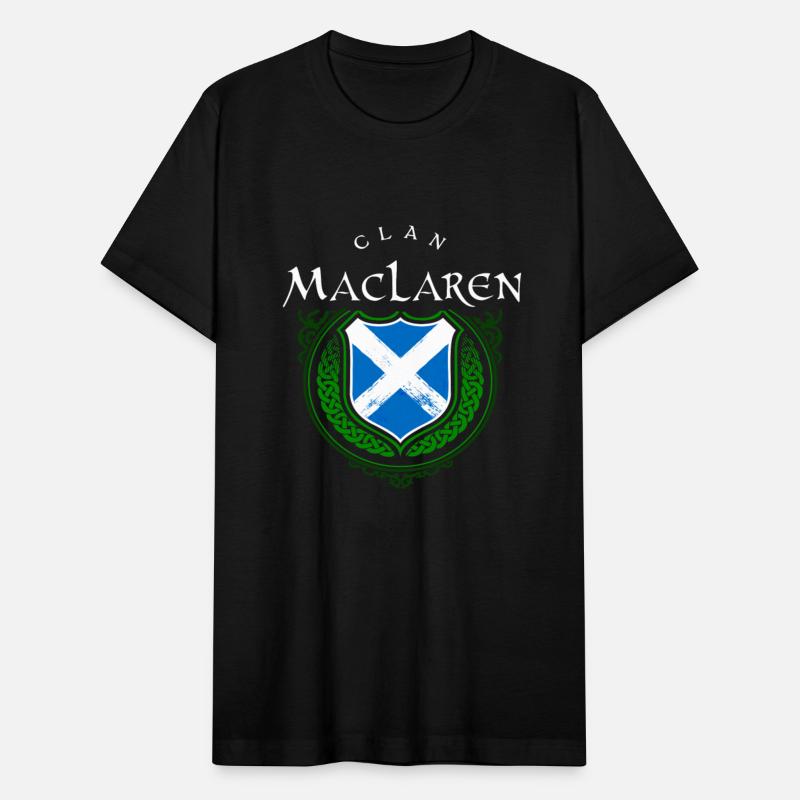 Clan Maclaren Surname Scottish Flag Cross Shield