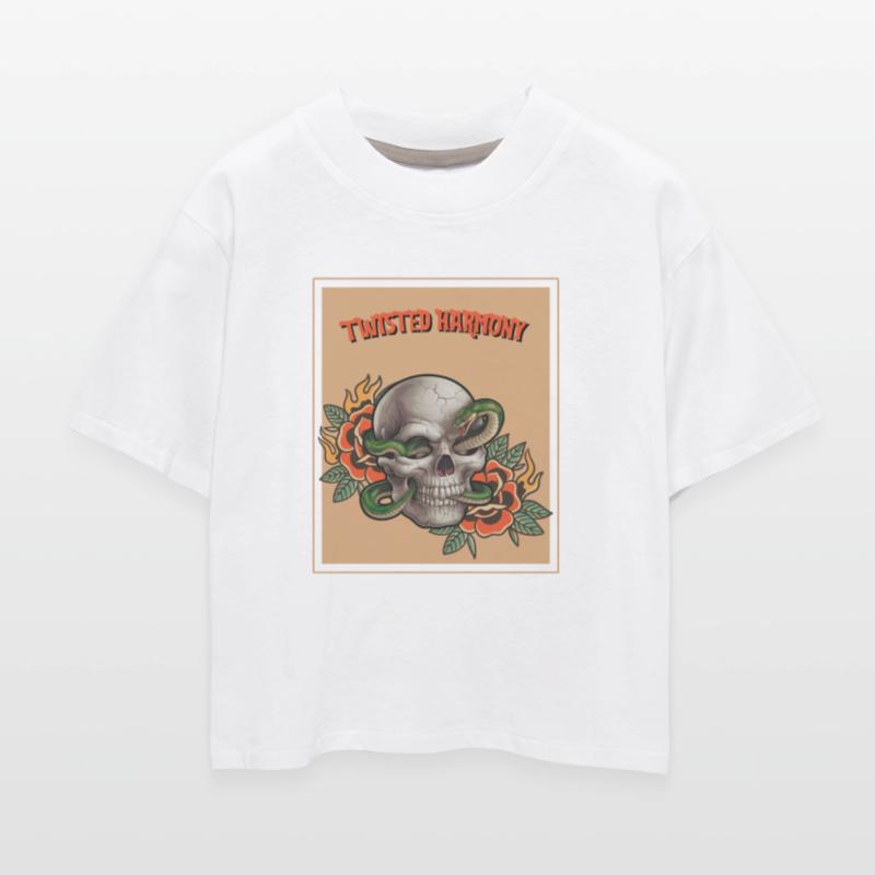 classic gothic skull x serpent design