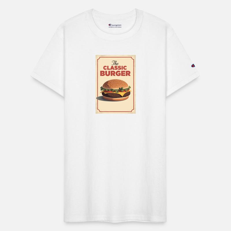Classic Vintage Hamburger Print – Retro Style