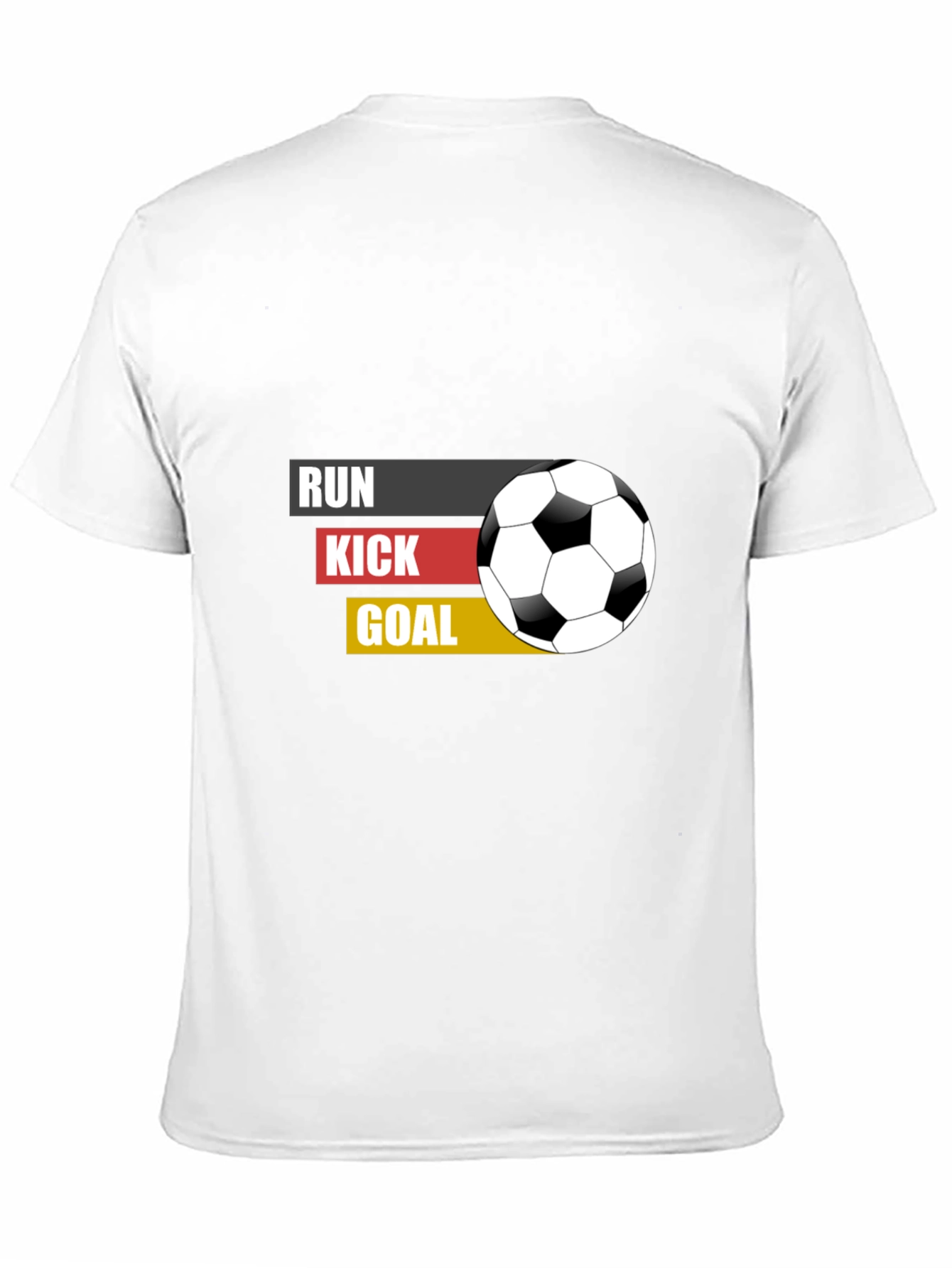 Run Kick Goal Soccer T-Shirt - Black