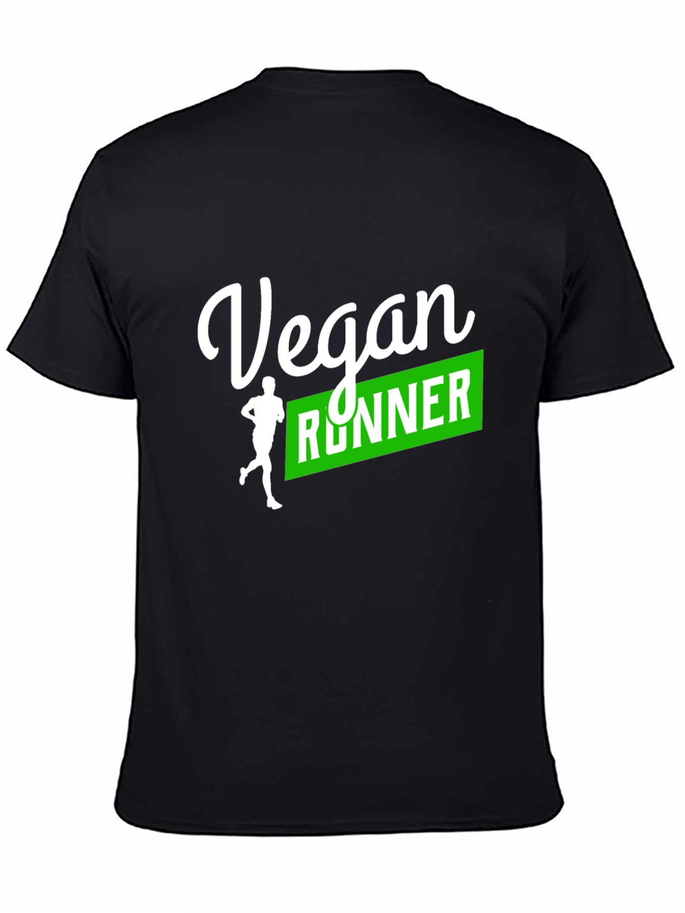 Vegan Runner Graphic Tee - Black