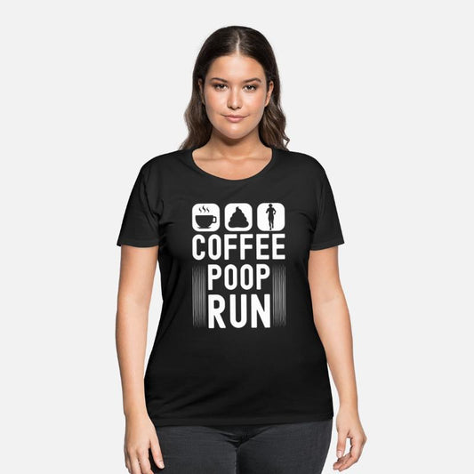 Coffee Poop Run Funny Trail Running Graphic