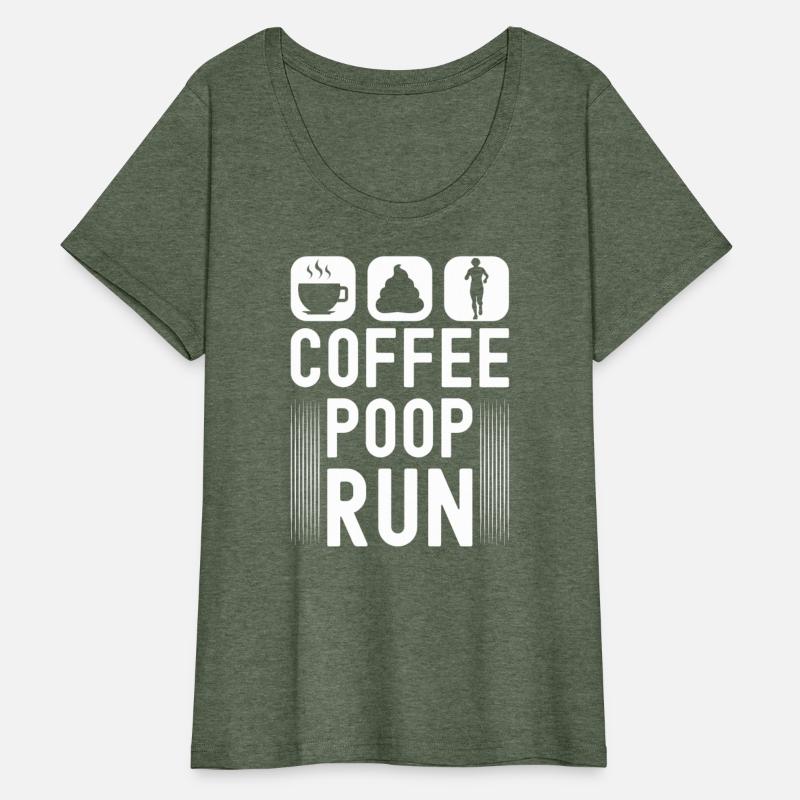 Coffee Poop Run Funny Trail Running Graphic