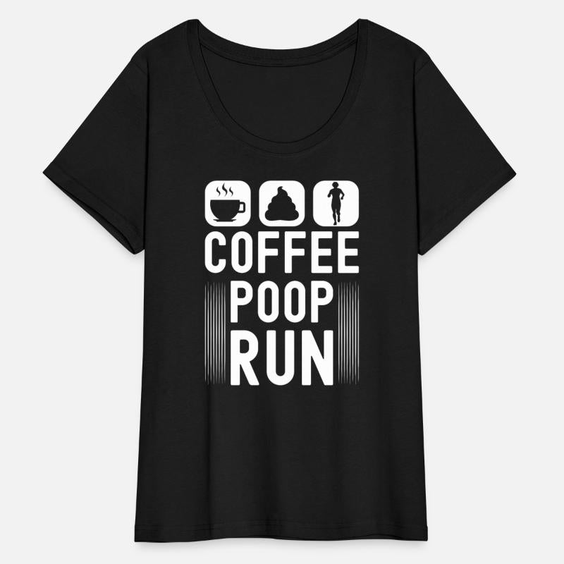 Coffee Poop Run Funny Trail Running Graphic