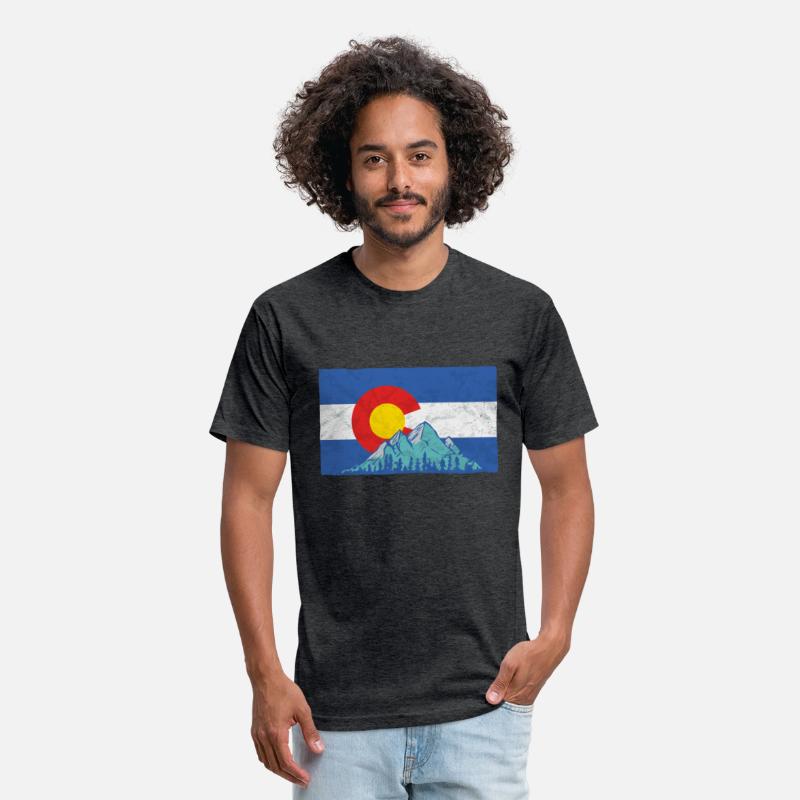 Colorado Flag And Rocky Mountains