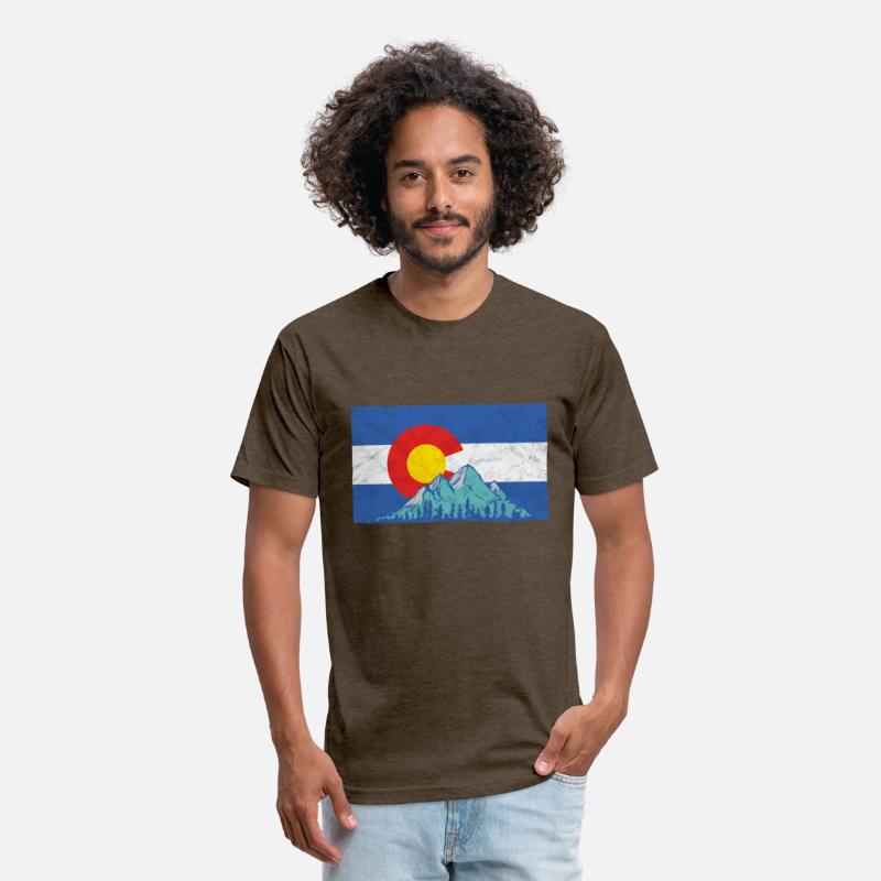 Colorado Flag And Rocky Mountains