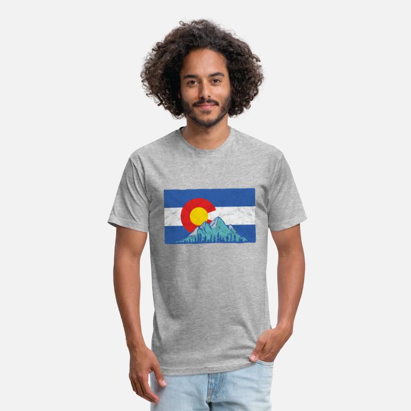Colorado Flag And Rocky Mountains