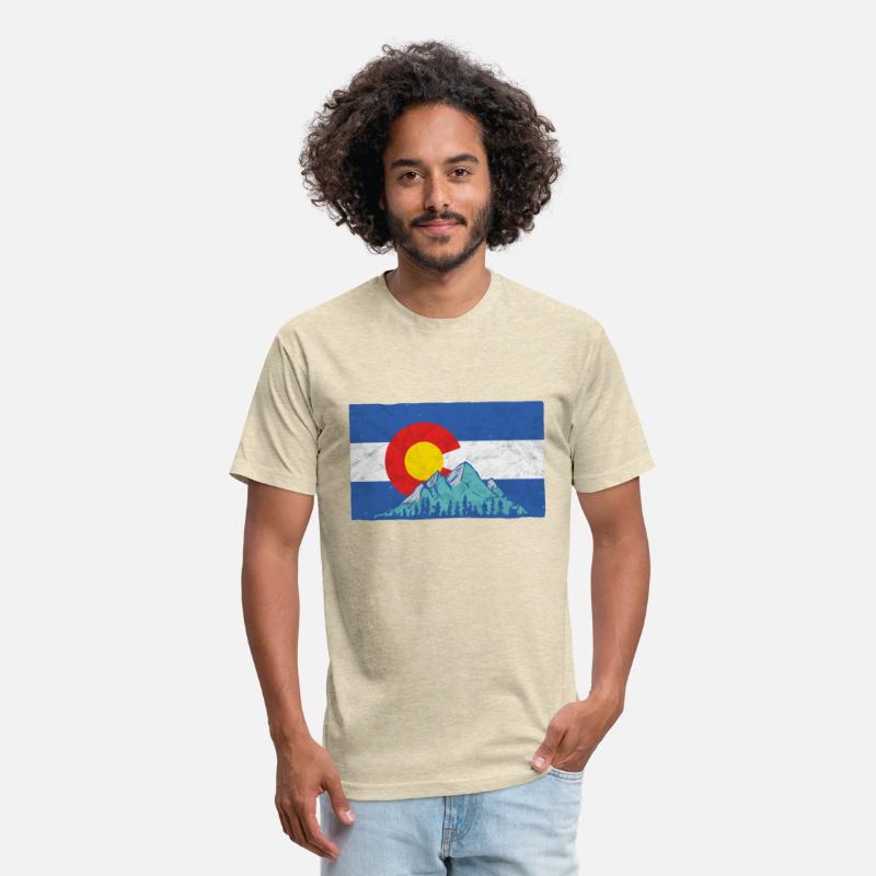 Colorado Flag And Rocky Mountains